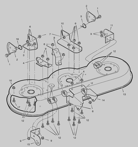 Mower Housing Diagram and Parts List for 461008X92A 2003 Briggs and Stratton Lawn Tractor